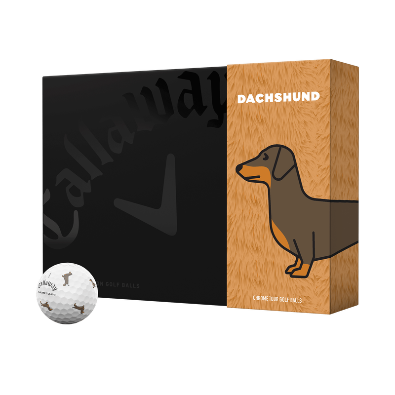 Chrome Tour Small Dogs: Dachshund Golf Balls - View 1