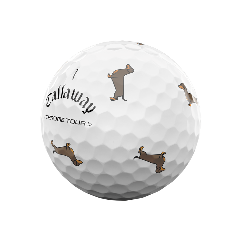 Chrome Tour Small Dogs: Dachshund Golf Balls - View 3