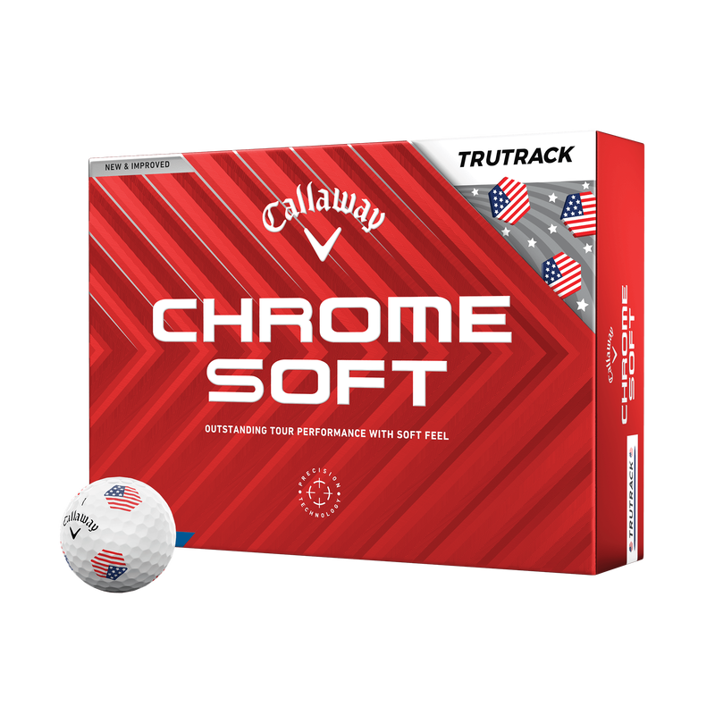 Chrome Soft USA TruTrack Golf Balls - View 1