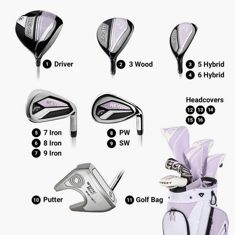 Women’s REVA 11-Piece Cart Bag Complete Set - View 4