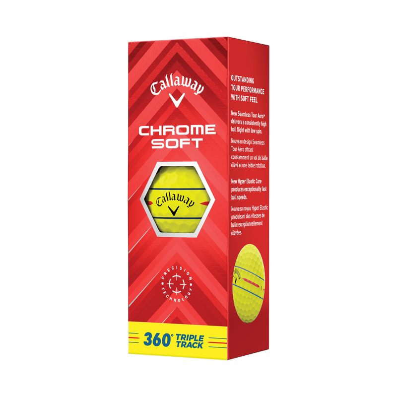 Chrome Soft 360 Triple Track Yellow '24 Golf Balls - View 4