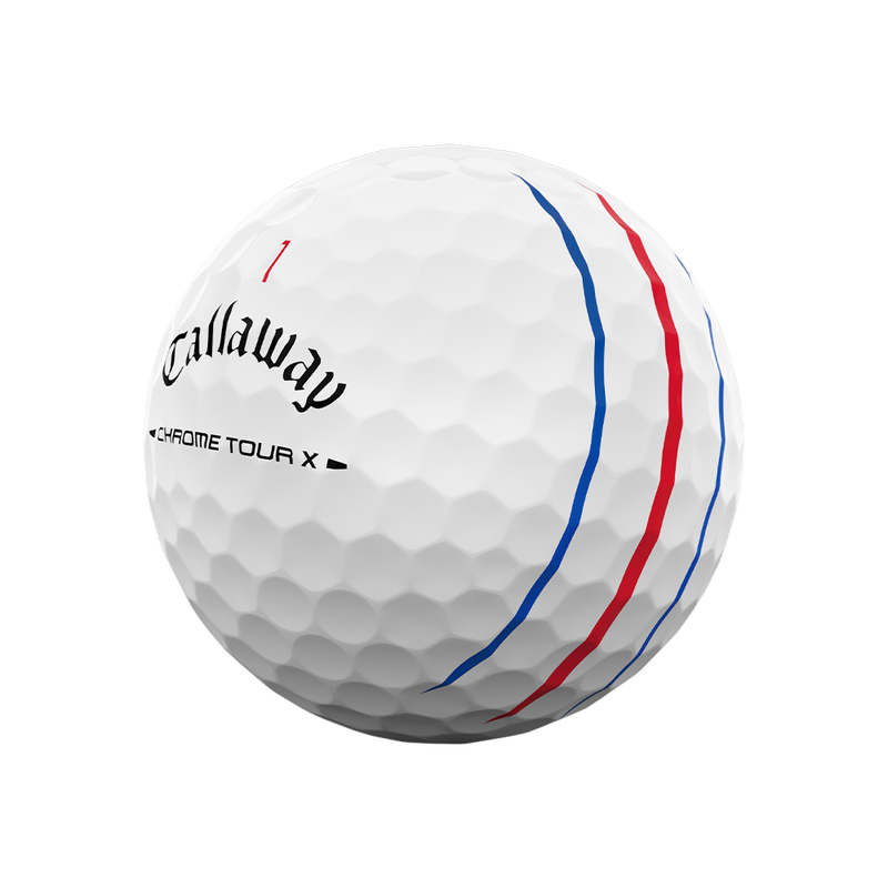 Chrome Tour X Triple Track Custom Logo Golf Balls - View 3