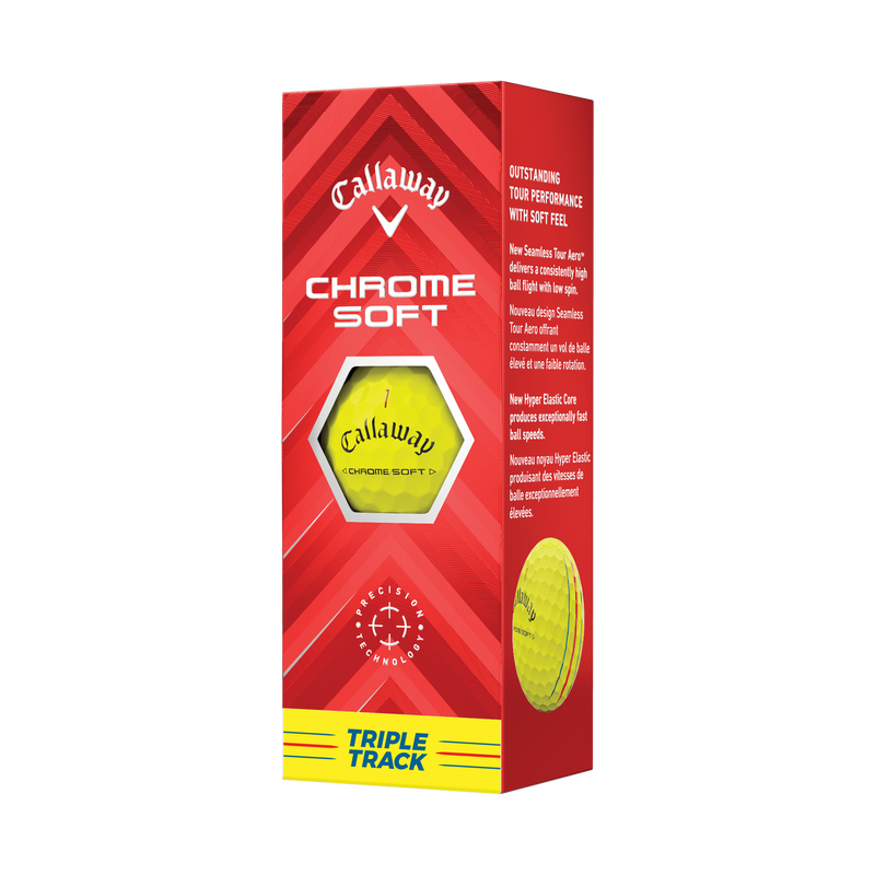 Chrome Soft Triple Track Yellow '24 Golf Balls - View 4