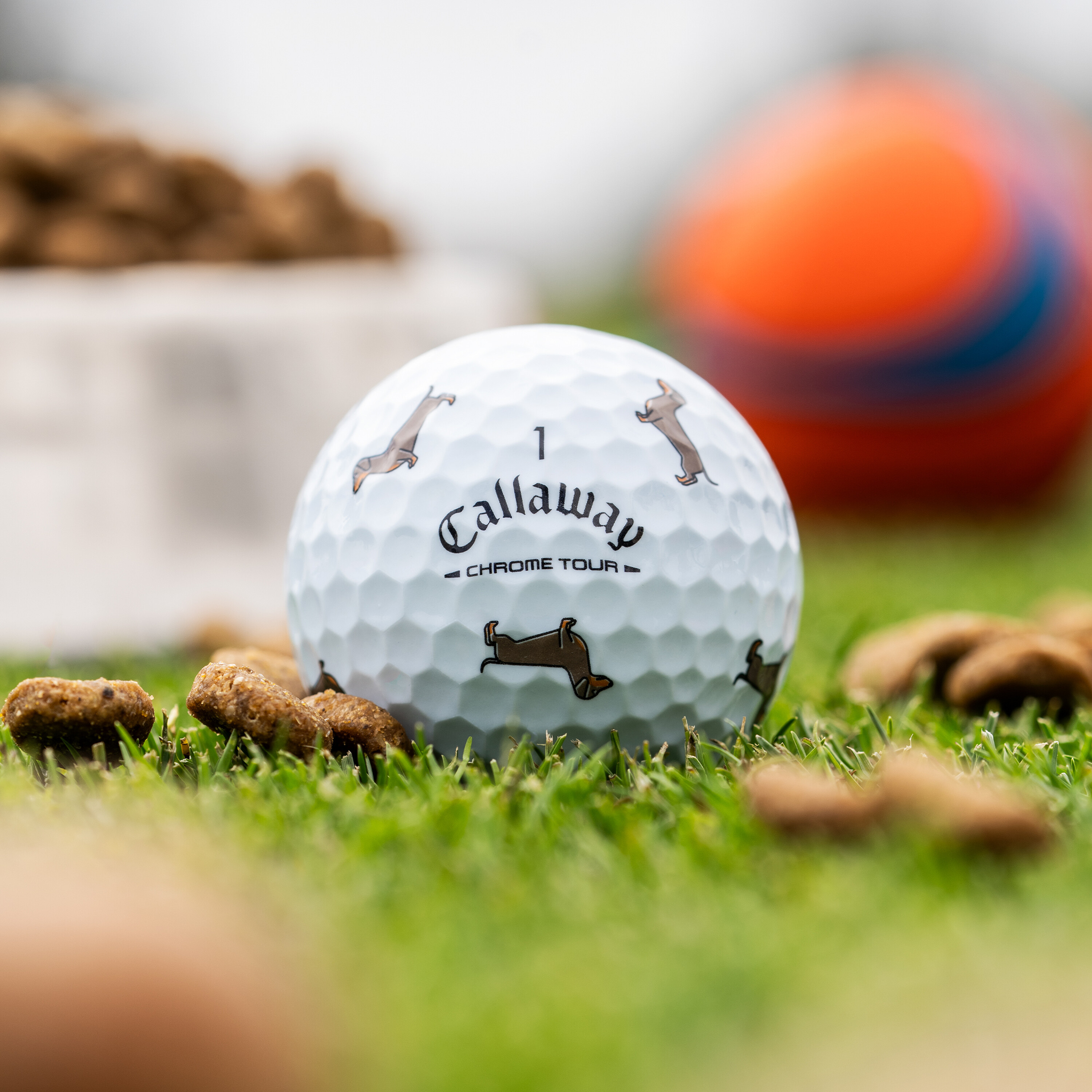 Chrome Tour Dachshund Dog Golf Balls image 2