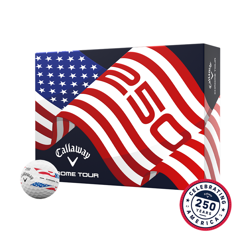 Chrome Tour USA Stripe Golf Balls - View 1