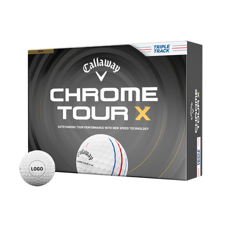Chrome Tour X Triple Track Custom Logo Golf Balls