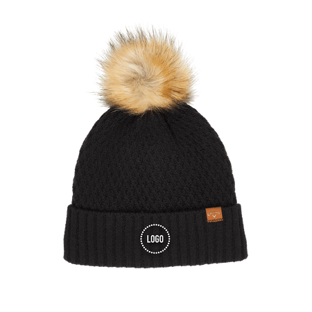 Women's Pom Pom Logo Beanie