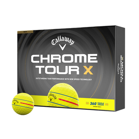 Chrome Tour X 360 Triple Track Yellow Golf Balls