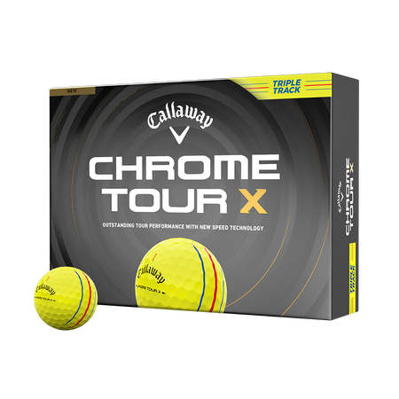 Chrome Tour X Triple Track Yellow Golf Balls