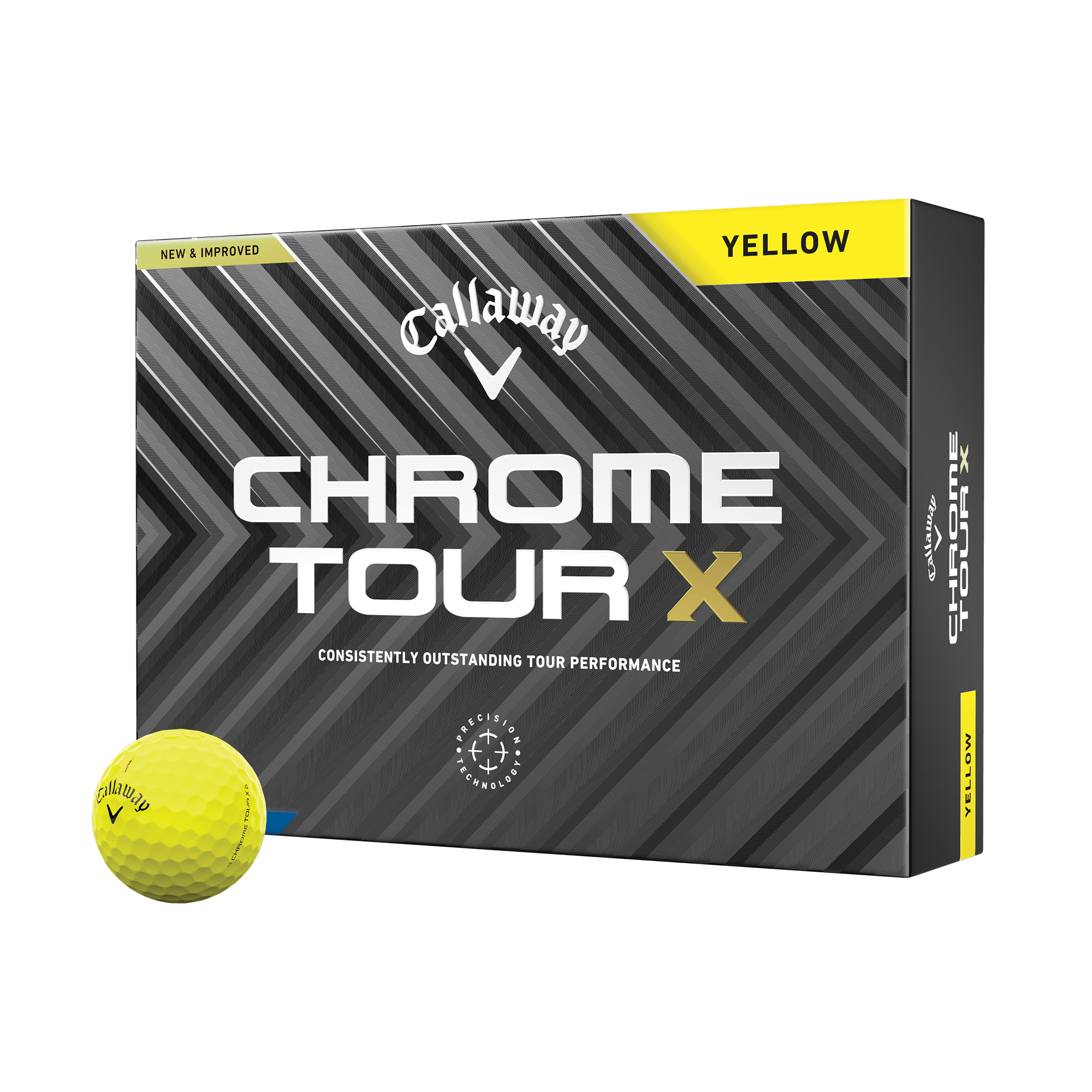 【新品】Callaway CHROME TOUR X 5ダース Chrome Tour X Yellow '24 Golf Balls