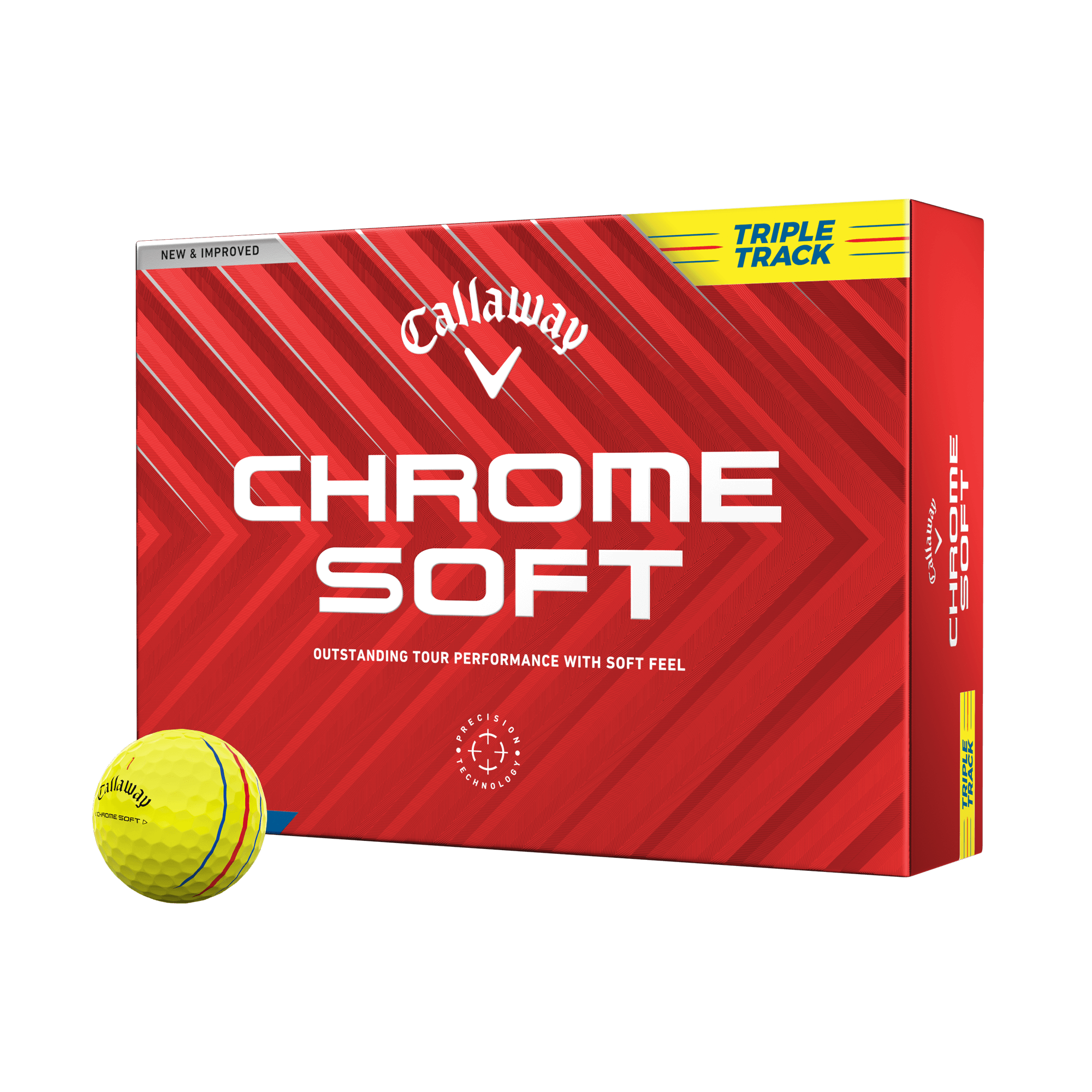 Chrome Soft Triple Track Yellow '24 Golf Balls