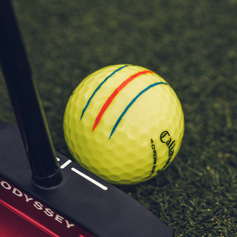 Chrome Soft Triple Track Yellow Golf Balls - View 2