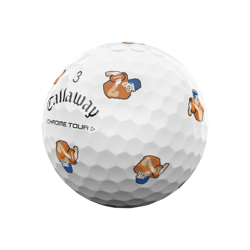 Chrome Tour Retro Football Golf Balls - View 12