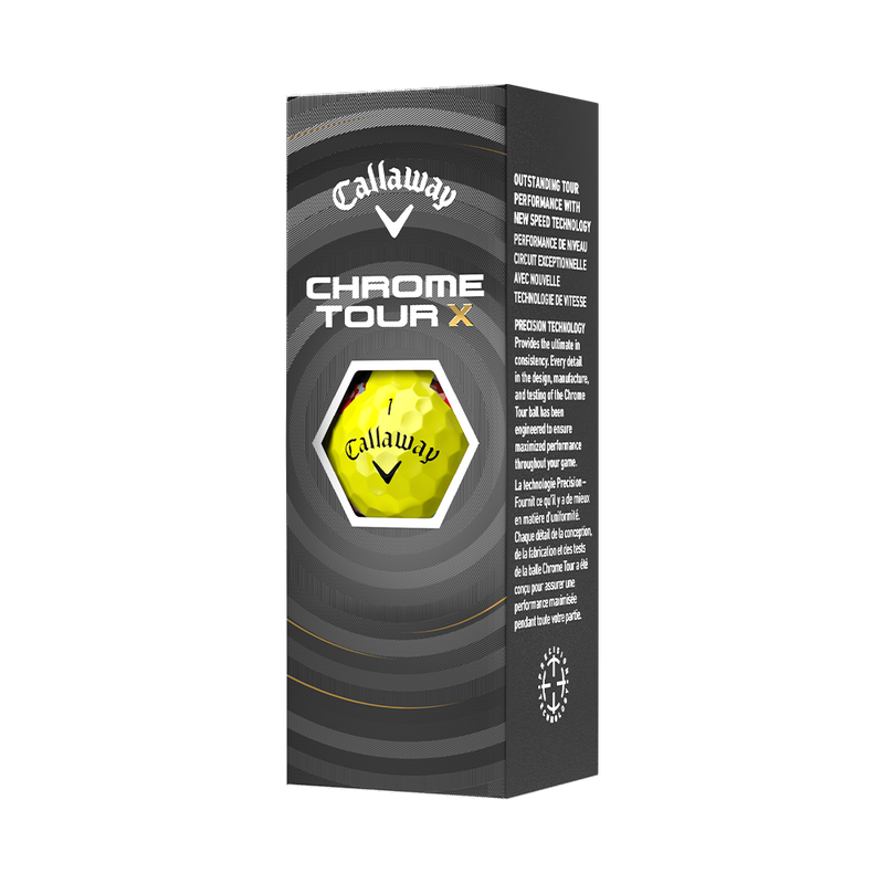 Chrome Tour X TruTrack Yellow Golf Balls - View 6