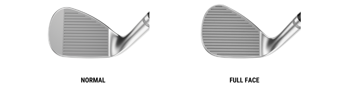 normal vs full face wedge